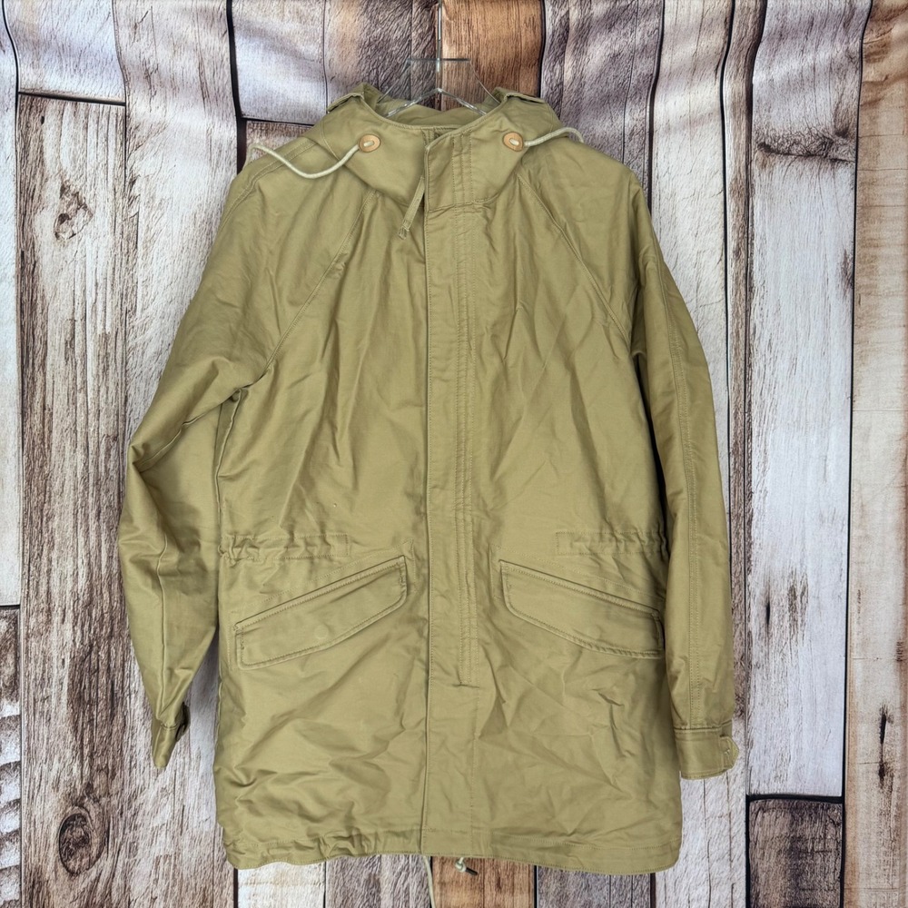 Abercrombie & Fitch Hooded Cotton Jacket Tan Lightweight Fall Lightweight Small